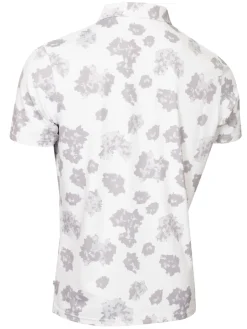 Calvin Klein Cyber Floral Print Polo Shirt - White