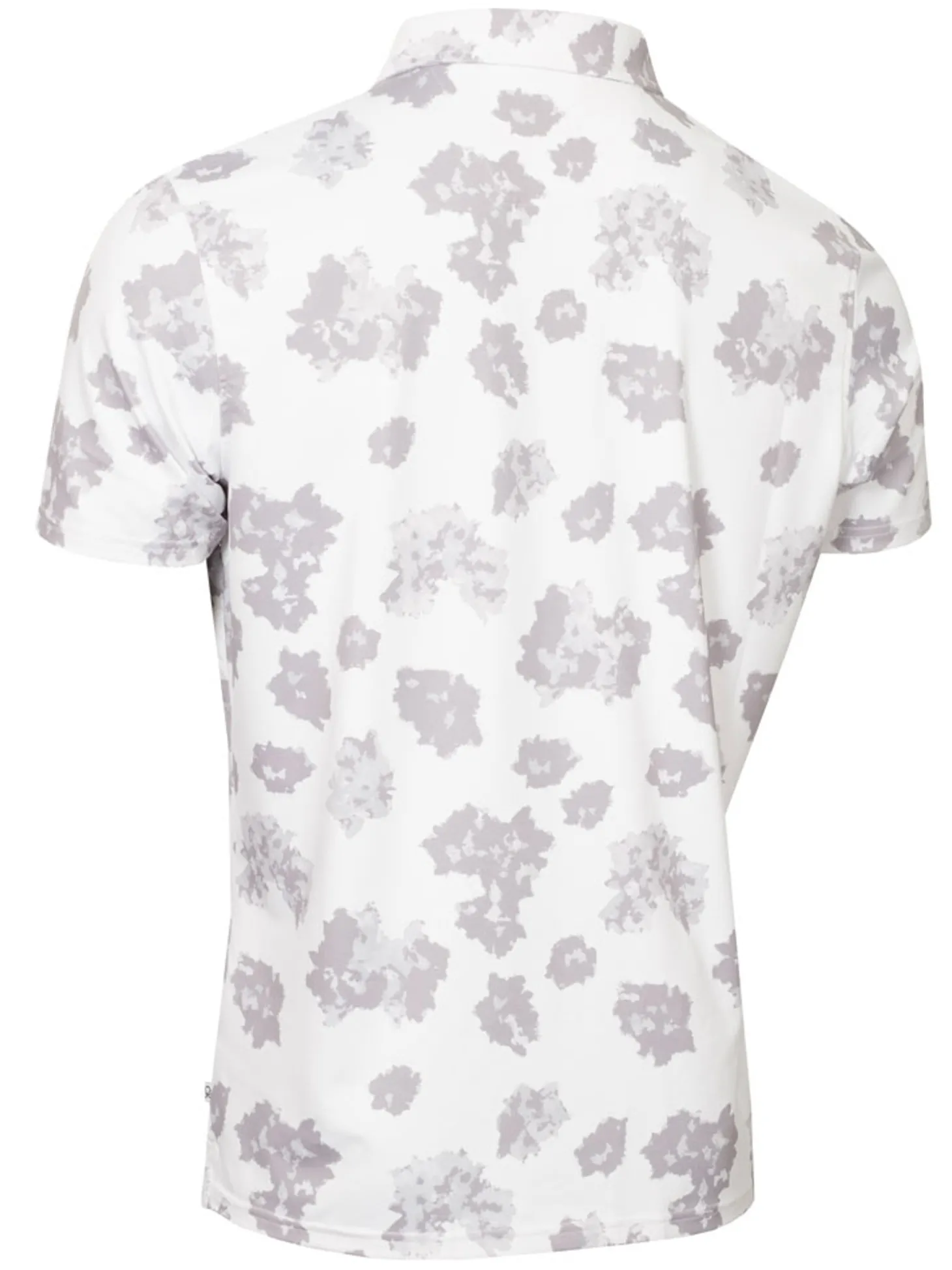 Calvin Klein Cyber Floral Print Polo Shirt - White