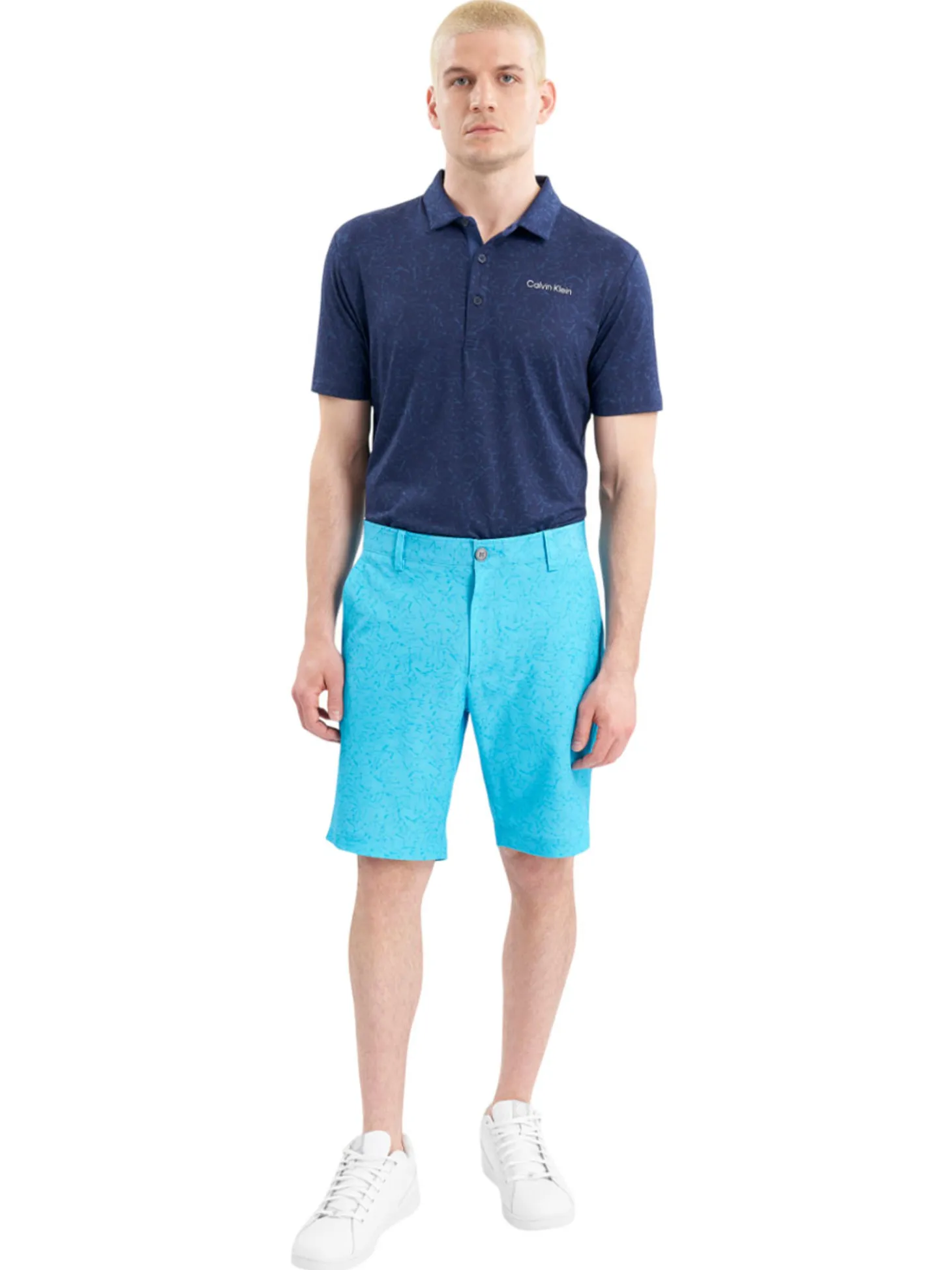 Calvin Klein Printed Bullet Regular Fit Stretch Short - Aquarius