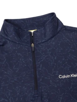 Calvin Klein Printed Newport 1/4-Zip - Navy