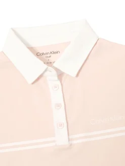 Calvin Klein Womens Bellevue Sleeveless Polo Shirt - Shell Pink