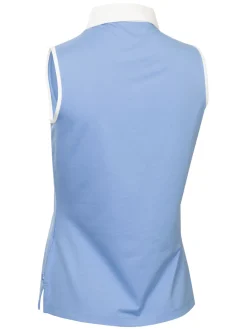 Calvin Klein Womens Bellevue Sleeveless Polo Shirt - Cornflower Blue