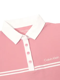 Calvin Klein Womens Bellevue Sleeveless Polo Shirt - Powder Pink