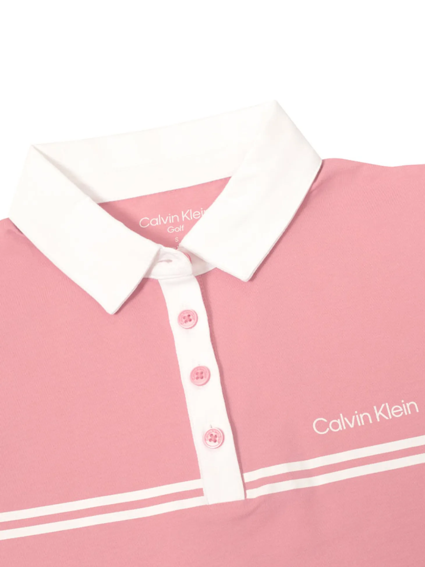 Calvin Klein Womens Bellevue Sleeveless Polo Shirt - Powder Pink