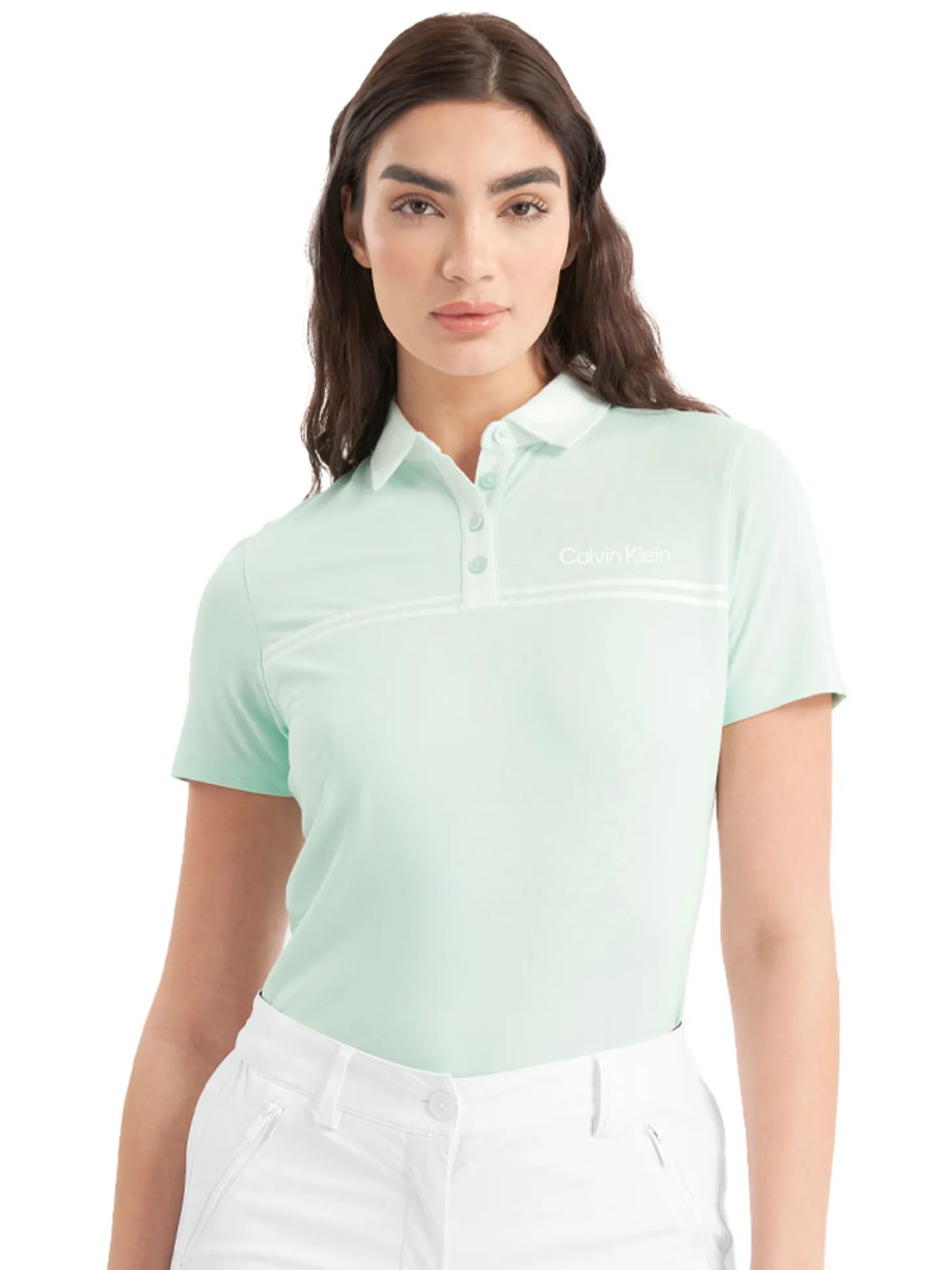 Calvin Klein Womens Bellevue Polo Shirt - Light Jade