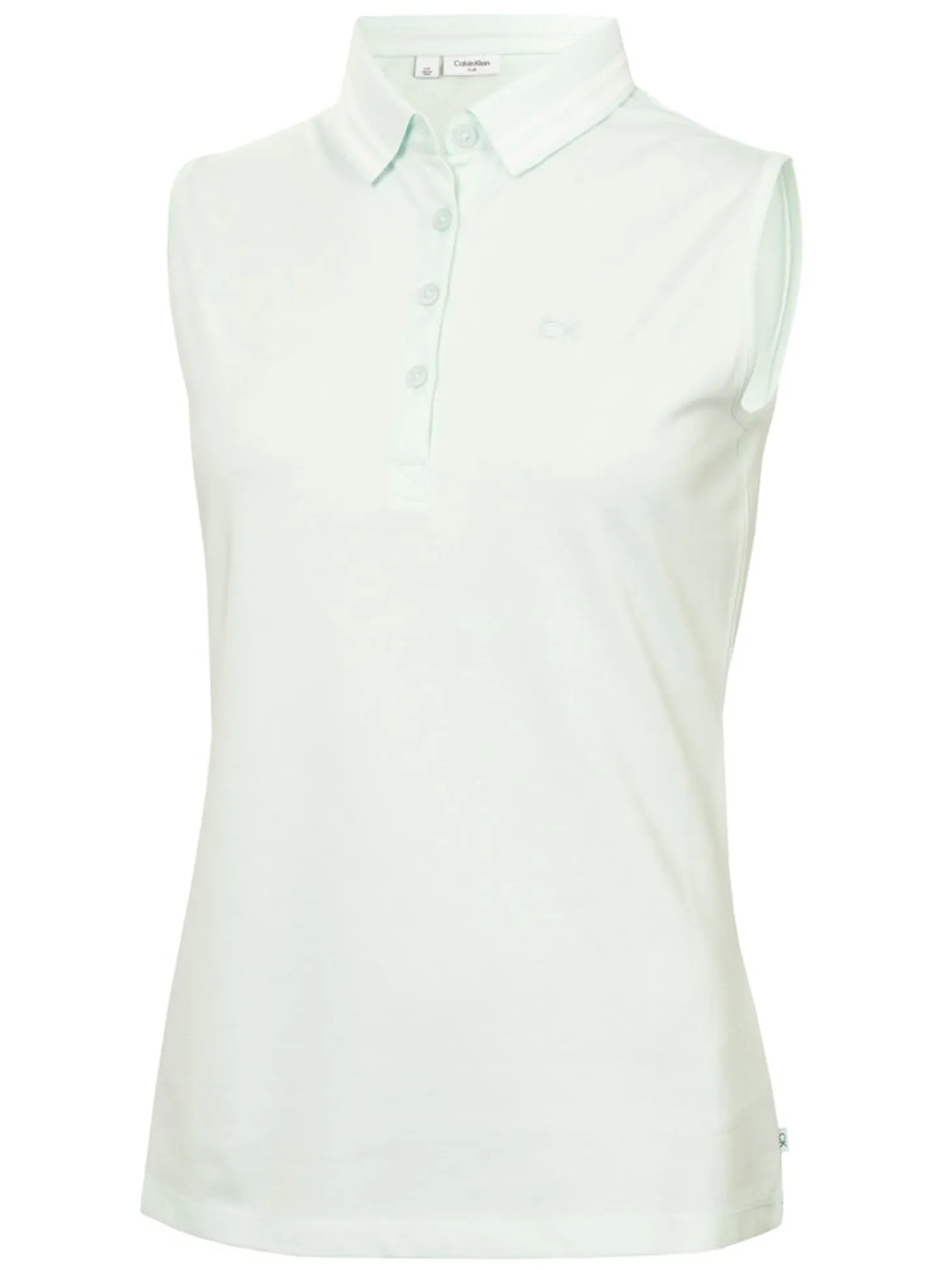 Calvin Klein Womens Brightmeadow Sleeveless Polo Shirt - Light Jade