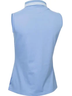Calvin Klein Womens Brightmeadow Sleeveless Polo Shirt - Cornflower Blue