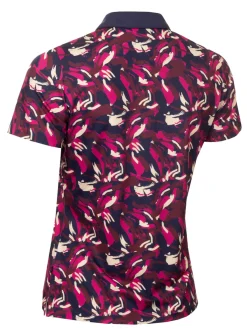 Calvin Klein Womens Brushstroke Printed Polo - Brushstroke Print