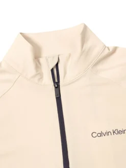 Calvin Klein Womens Dakota Quarter Zip Top - Tapioca