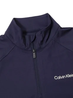 Calvin Klein Womens Dakota Quarter Zip Top - Navy