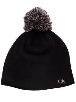 Calvin Klein Women's Gorra Bobble Beanie - Black