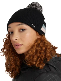 Calvin Klein Women's Gorra Bobble Beanie - Black