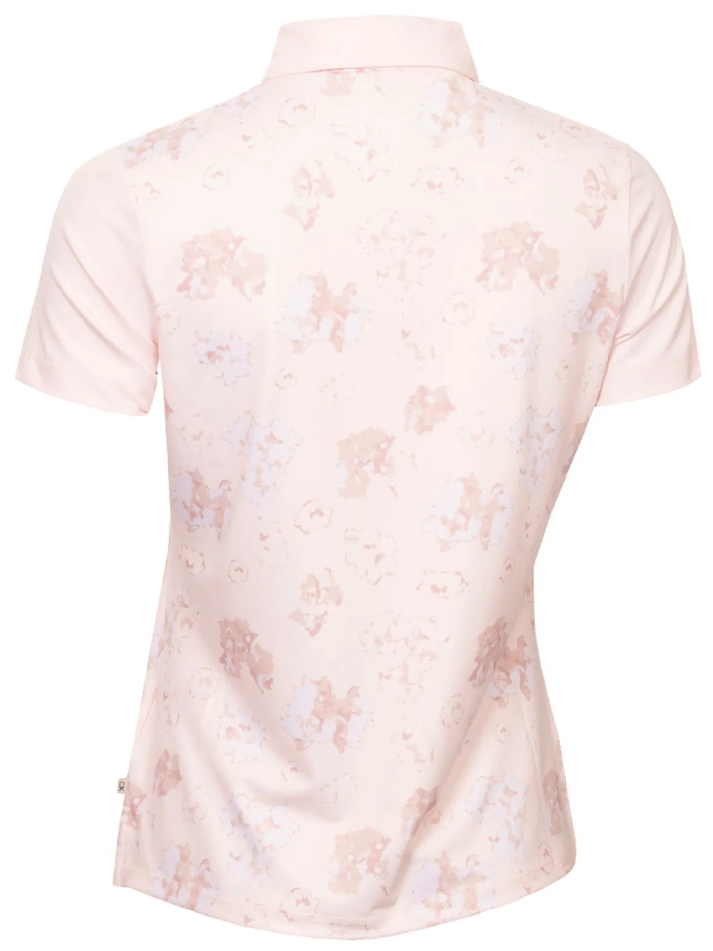 Calvin Klein Womens Harmony Printed Polo Shirt - Shell Pink