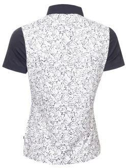 Calvin Klein Womens Harmony Printed Polo Shirt - White