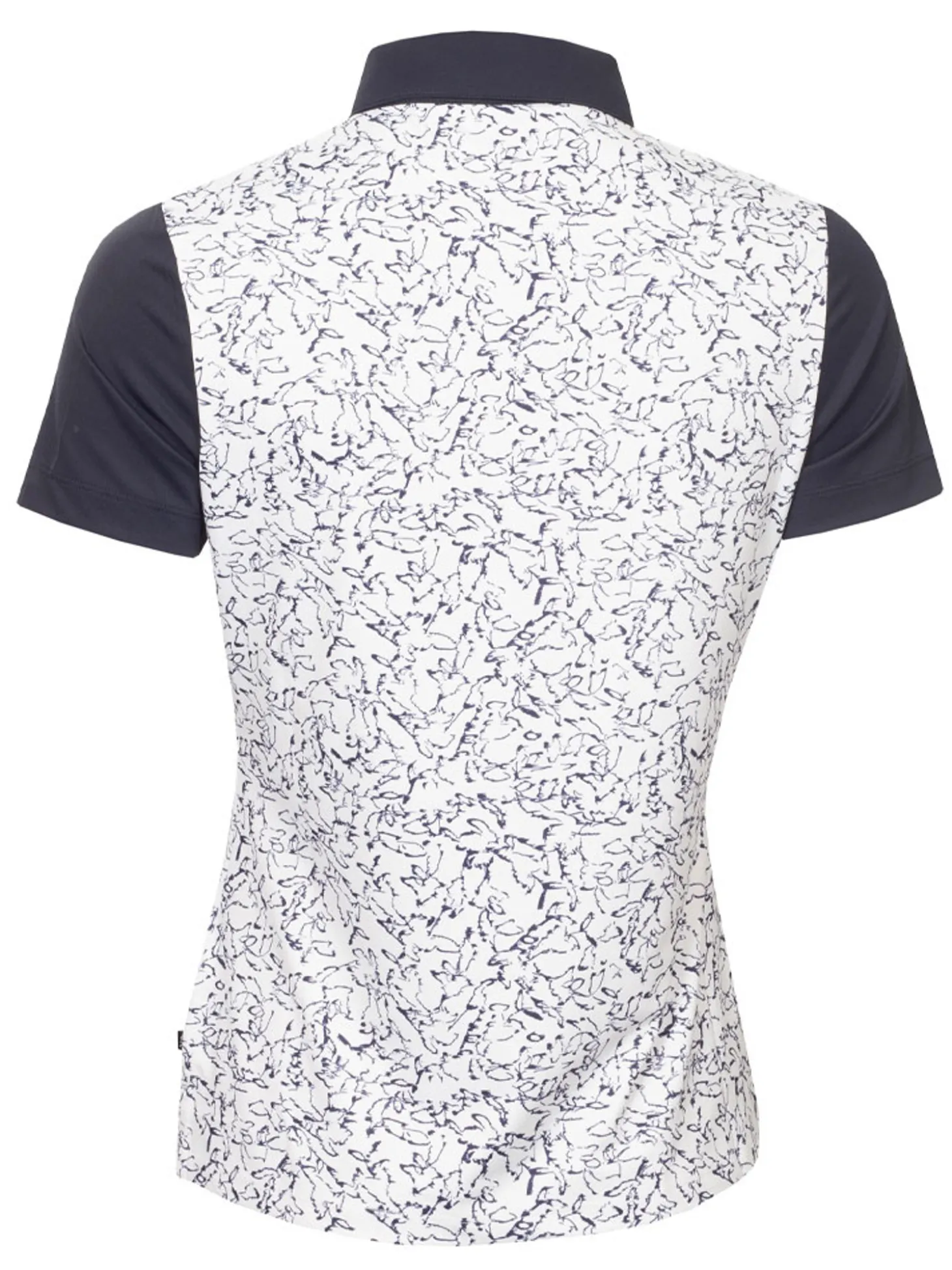 Calvin Klein Womens Harmony Printed Polo Shirt - White