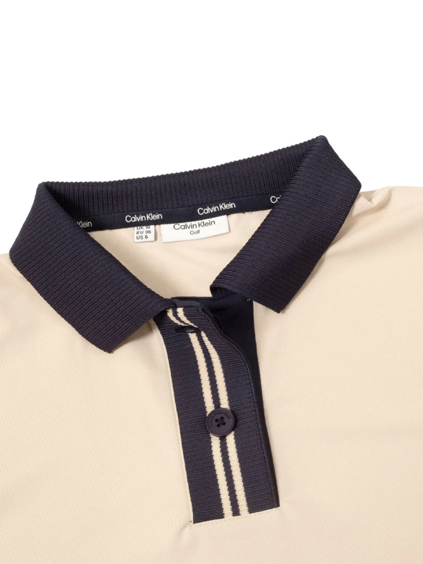 Calvin Klein Womens Layla Short Sleeve Polo - Tapioca