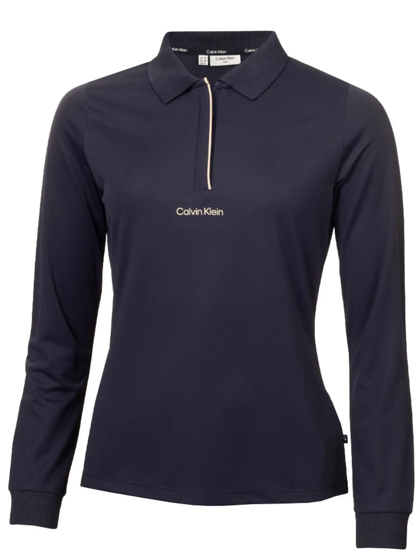 Calvin Klein Womens Mila Long Sleeve Polo - Navy