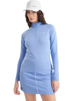 Calvin Klein Womens San Marco's 1/4-Zip - Cornflower Blue