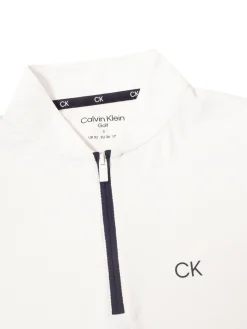 Calvin Klein Womens Tattler Sleeveless Mock Neck Top - White