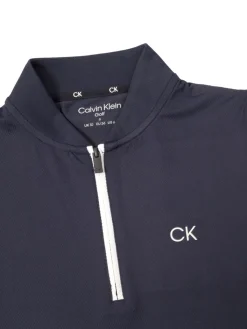 Calvin Klein Womens Tattler Sleeveless Mock Neck Top - Navy