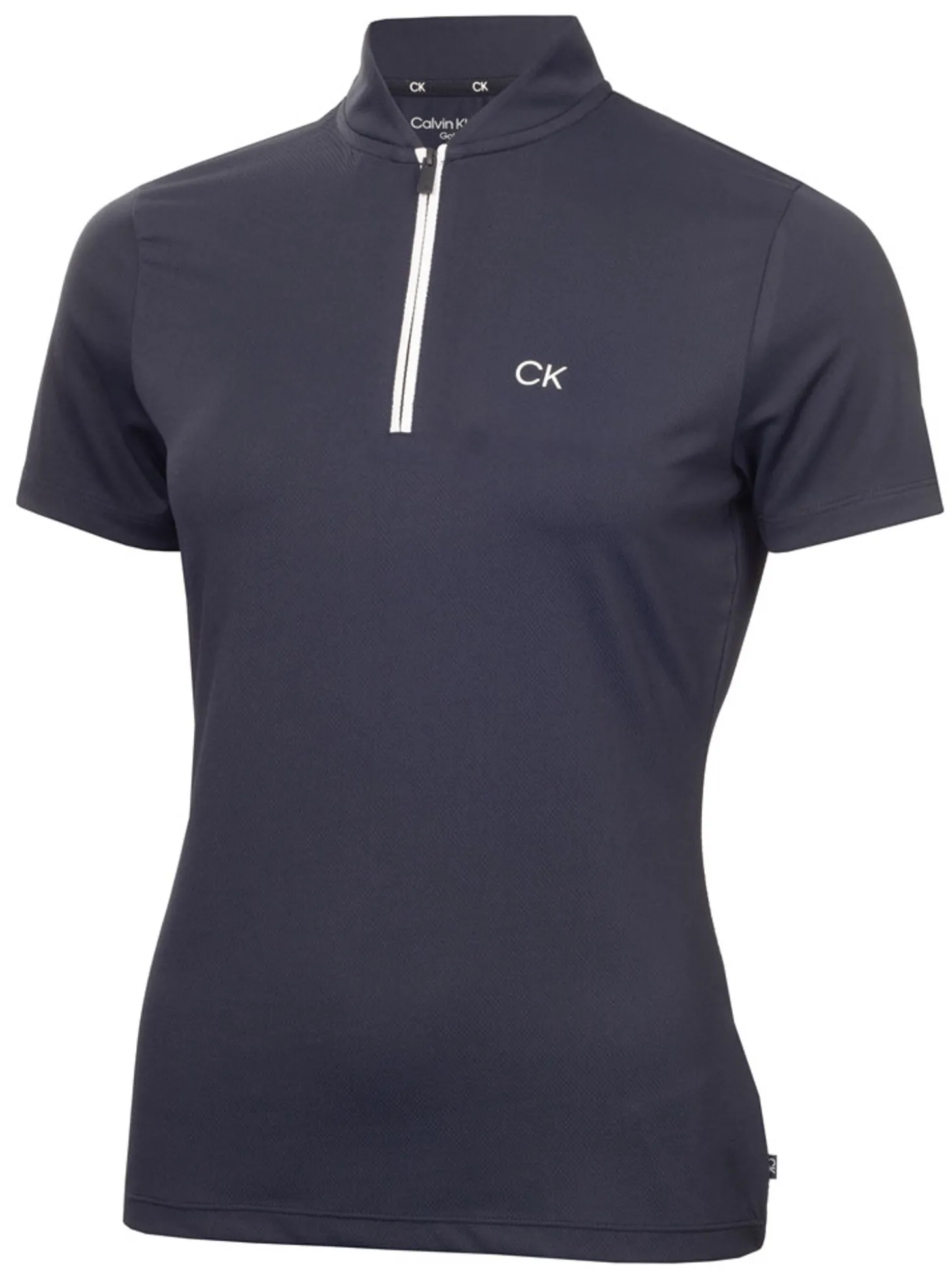 Calvin Klein Womens Tattler Mock Neck Top - Navy