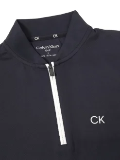 Calvin Klein Womens Tattler Mock Neck Top - Navy