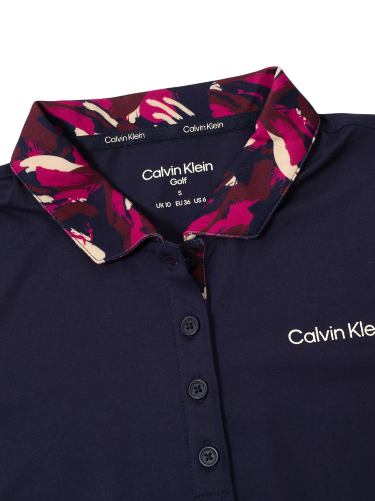 Calvin Klein Womens Vesey Short Sleeve Polo - Navy