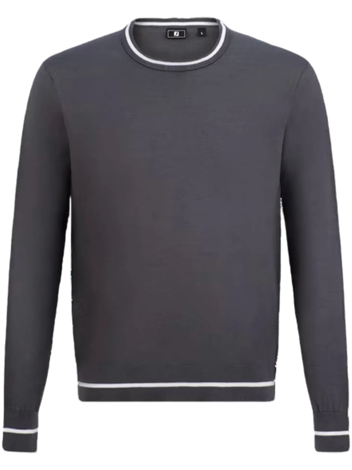 FootJoy Cotton Crew Neck Pullover - Charcoal