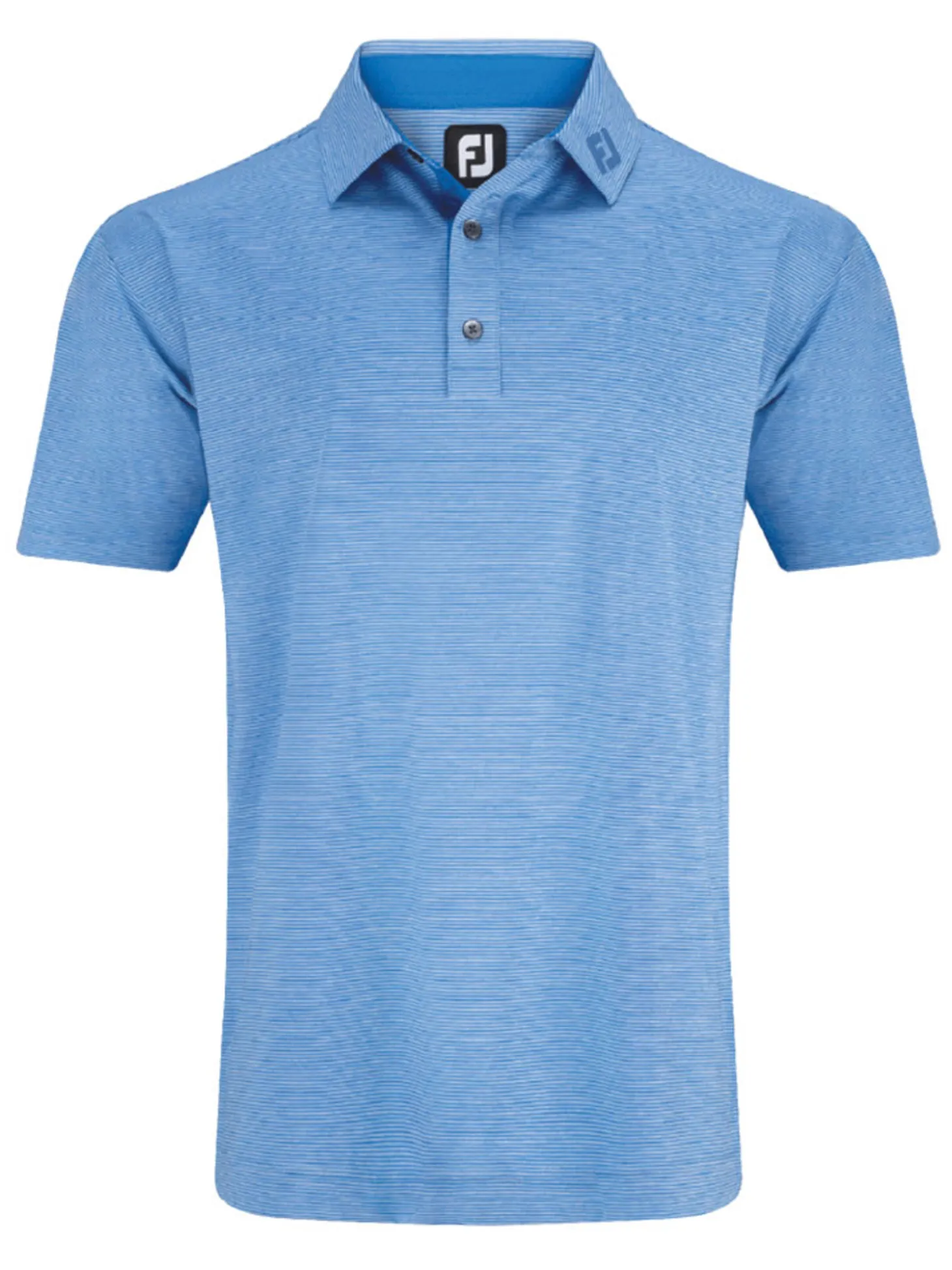 FootJoy Heather Stripe Lisle Polo Shirt - Blue