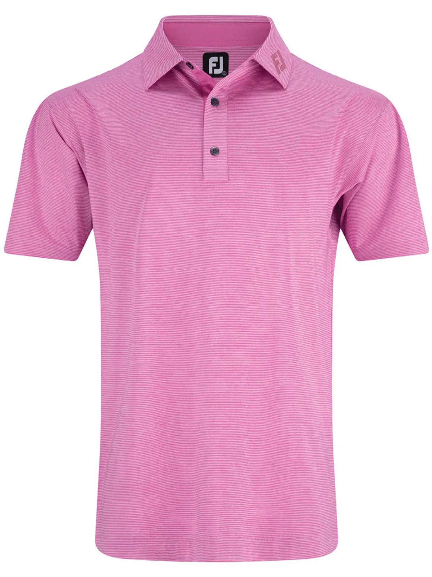 FootJoy Heather Stripe Lisle Polo Shirt - Pink