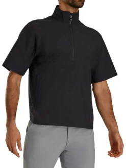 FootJoy HydroLite X Short Sleeve Rain Jacket - Black