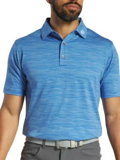 FootJoy Jacquard Wave Polo Shirt - Blue