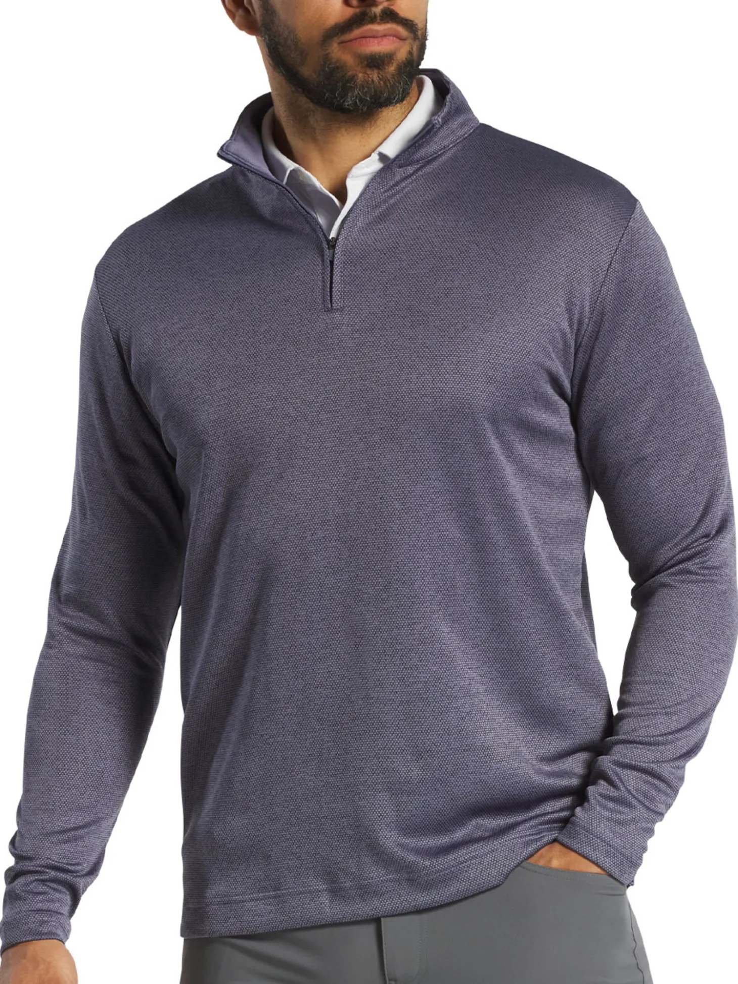 FootJoy Space Dye Dot Midlayer (Athletic Fit) - Purple Dusk/Black