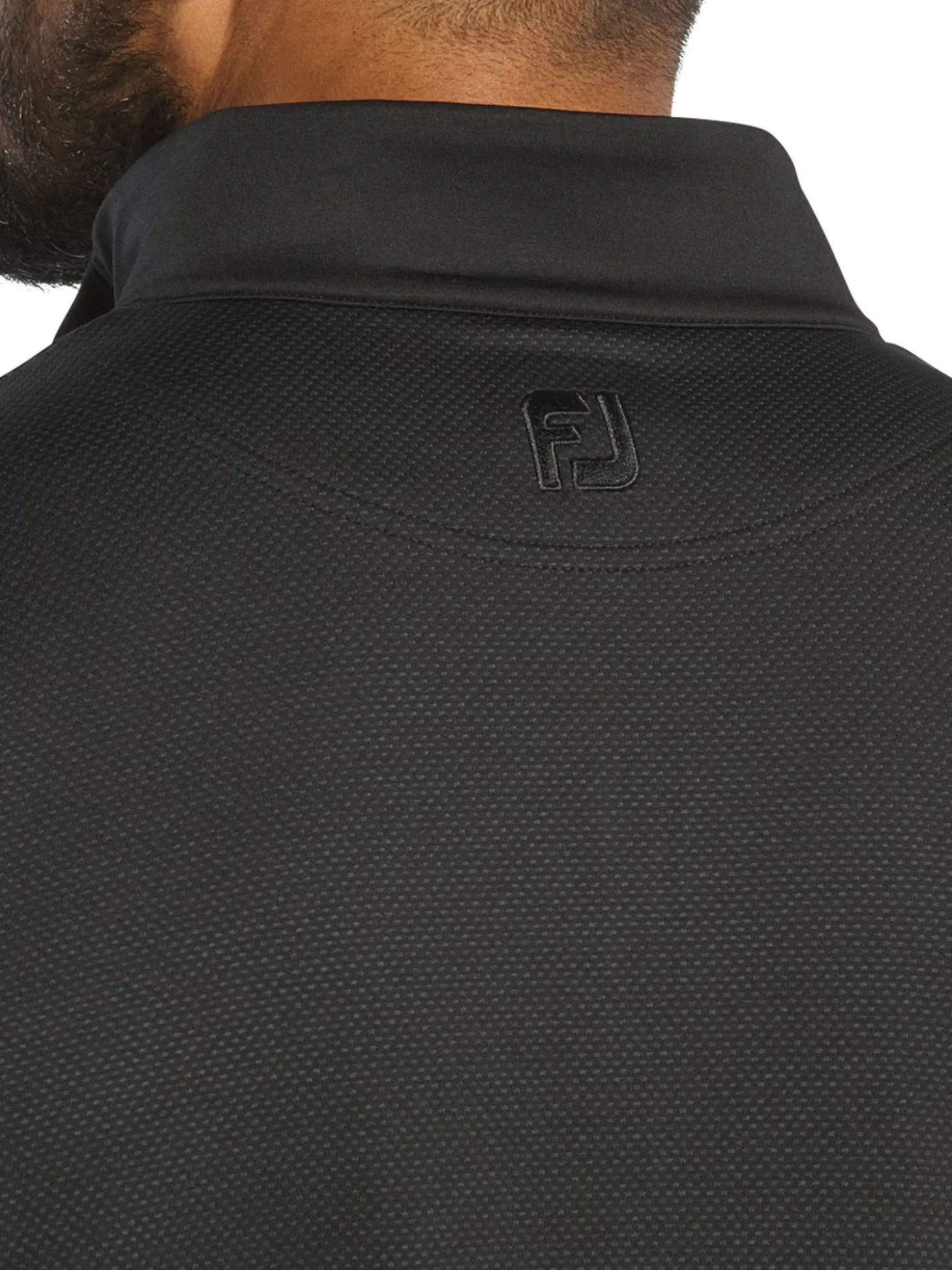 FootJoy Tonal Block Pullover (Athletic Fit) - Black