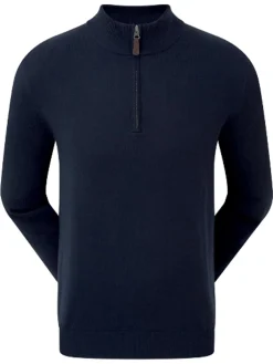 FootJoy Wool Blend 1/2 Zip Pullover - Navy