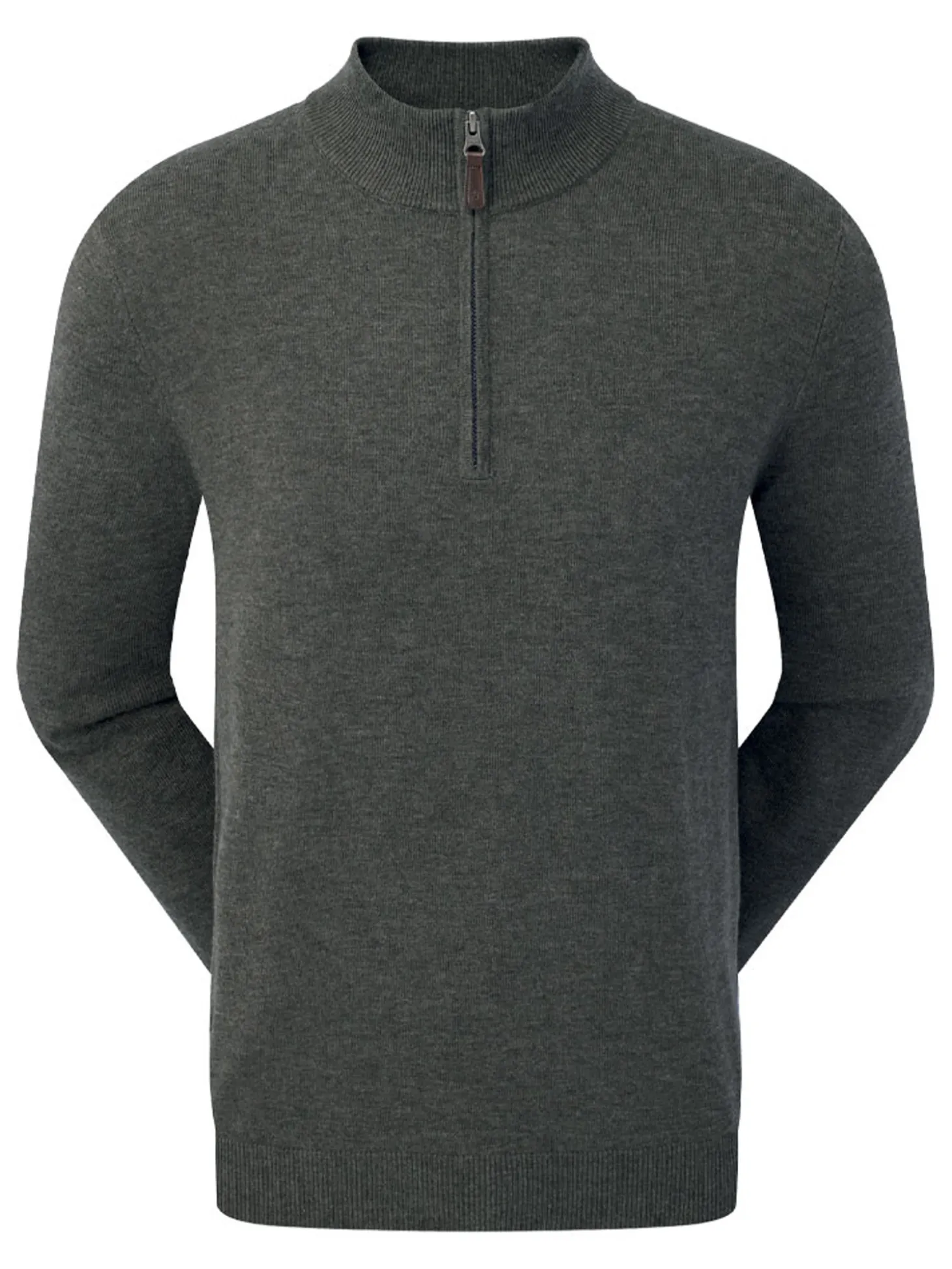 FootJoy Wool Blend 1/2 Zip Pullover - Heather Charcoal