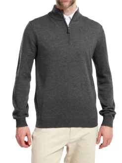 FootJoy Wool Blend 1/2 Zip Pullover - Heather Charcoal