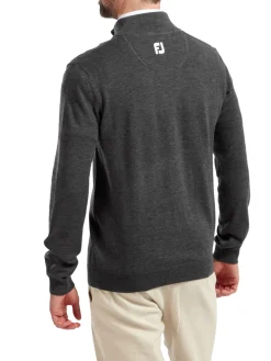 FootJoy Wool Blend 1/2 Zip Pullover - Heather Charcoal