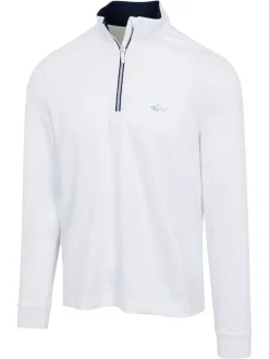 Greg Norman 1/4 Zip Pullover - White