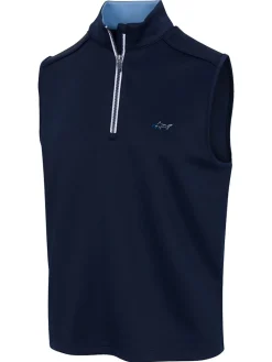 Greg Norman 1/4 Zip Vest - Navy
