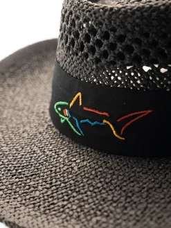 Greg Norman Signature Straw Hat - Black
