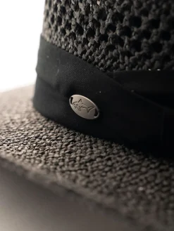 Greg Norman Signature Straw Hat - Black