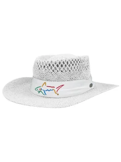 Greg Norman Signature Straw Hat - White