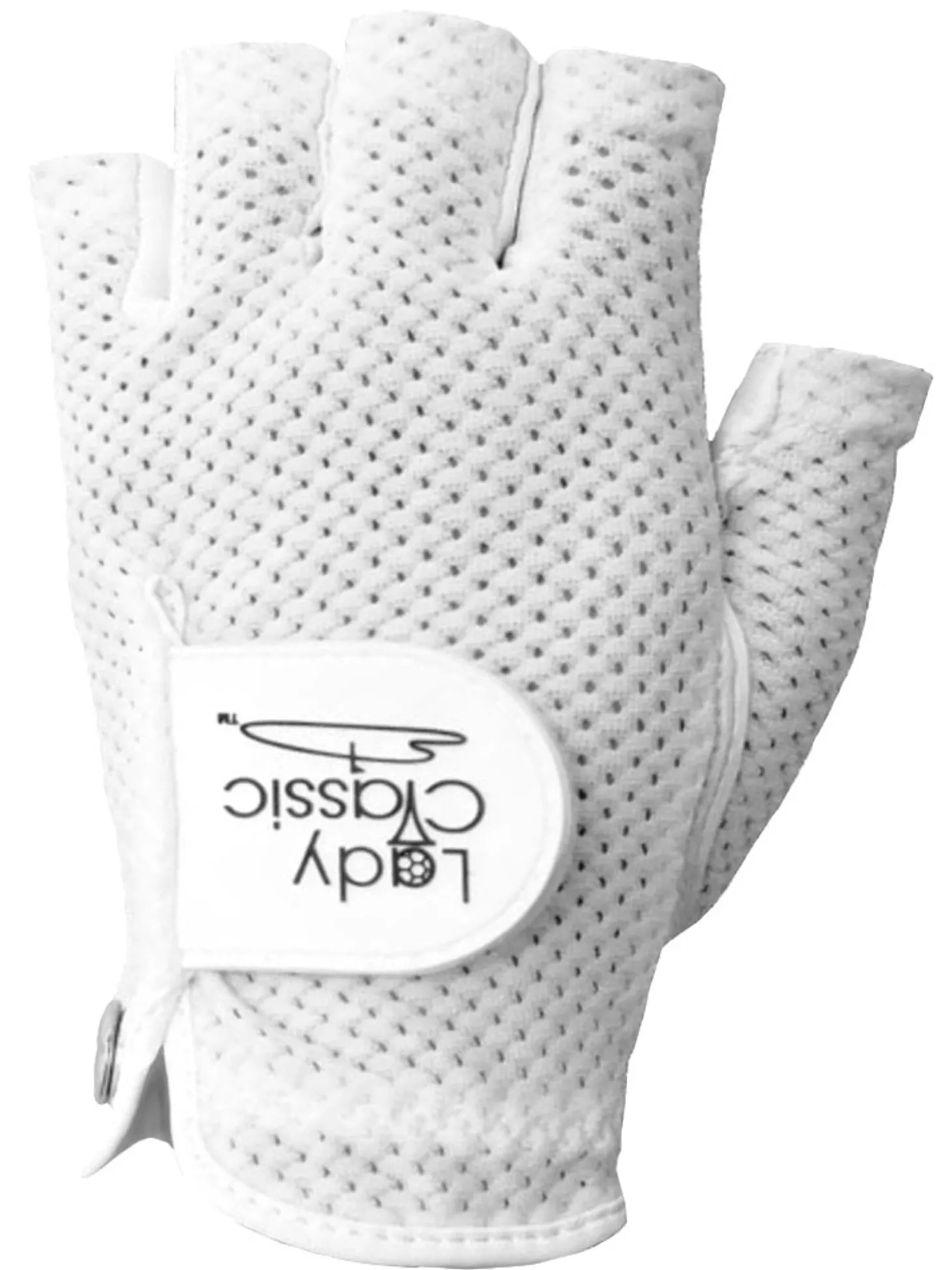 Lady Classic Half Glove - White