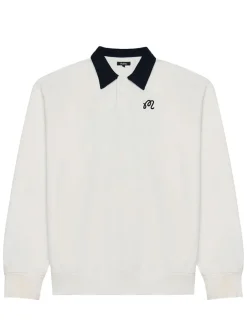 Malbon Artigianale Collared Crewneck - White
