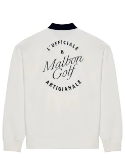 Malbon Artigianale Collared Crewneck - White
