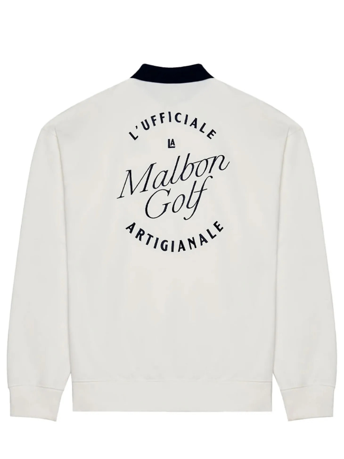 Malbon Artigianale Collared Crewneck - White