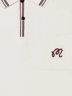 Malbon Campania Knit Polo - Ivory
