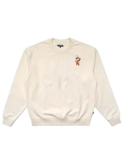 Malbon Evergreen Tiger Buckets Crewneck Sweatshirt - Natural