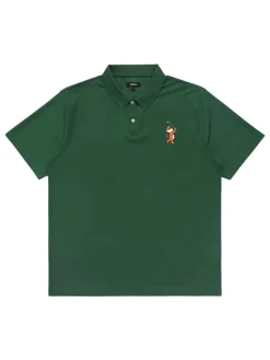 Malbon Evergreen Tiger Buckets Performance Pique Polo - Evergreen